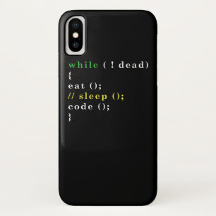 コンピュータサイエンスPythonプログラマー食べコードスリープ iPhone X ケース