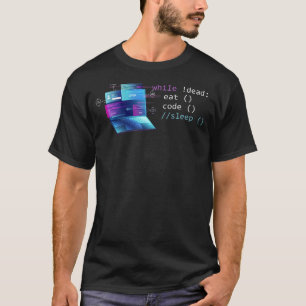 コンピュータサイエンスPythonプログラマー食べコードスリープ Tシャツ