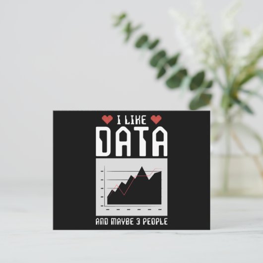 コンピュータサイエンティストデータアナリストギフト ポストカード (スタンド正面)