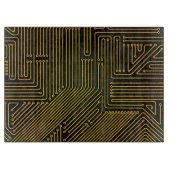 コンピュータサーキットボードパターン カッティングボード (正面)