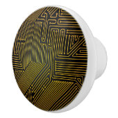 コンピュータサーキットボードパターン セラミックノブ (右)