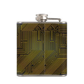 コンピュータサーキットボードパターン フラスク (裏面)