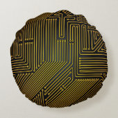 コンピュータサーキットボードパターン ラウンドクッション (裏面)