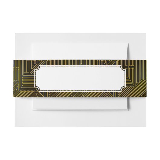 コンピュータサーキットボードパターン 招待状ベリーバンド (正面例)