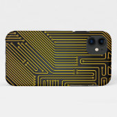 コンピュータサーキットボードパターン Case-Mate iPhoneケース (裏面(横))