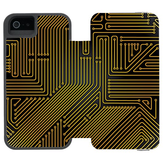 コンピュータサーキットボードパターン INCIPIO iPhoneウォレットケース (フォリオ Open)