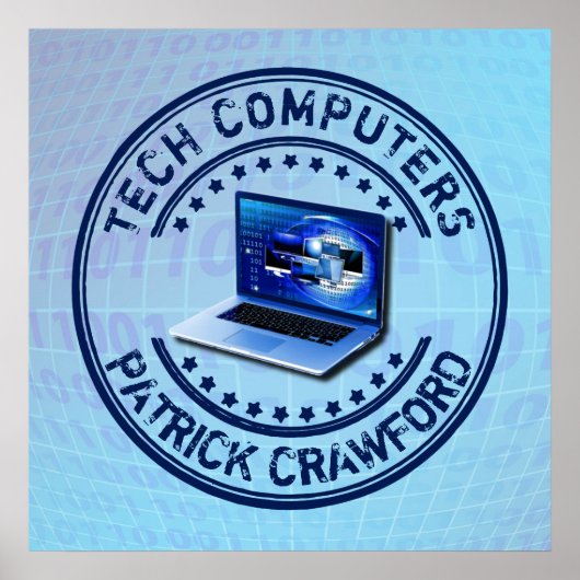 コンピュータサービス修理技術者またはPCショップ ポスター (正面)