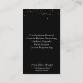 コンピュータサービス及びプログラマー名刺 名刺 (裏面)