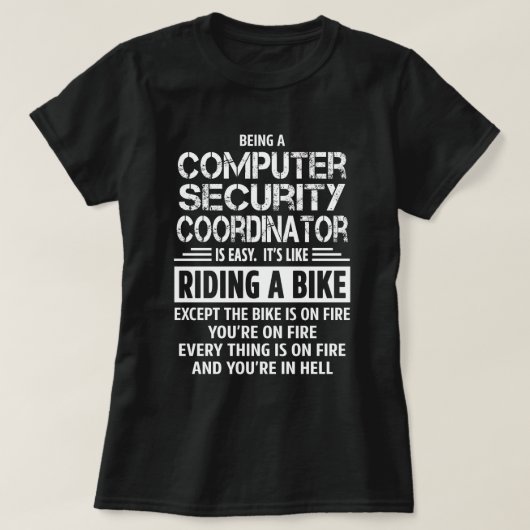 コンピュータセキュリティコーディネーター Tシャツ (デザイン正面)