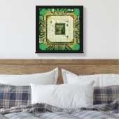 コンピュータチップウォールアート キャンバスプリント (インサイチュ (寝室))