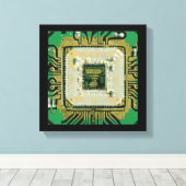 コンピュータチップウォールアート キャンバスプリント (インサイチュ (ウッドフロア))