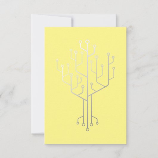 コンピュータチップツリープログラマコーダーエンジニアテック サンキューカード (正面)