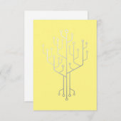 コンピュータチップツリープログラマコーダーエンジニアテック サンキューカード (正面/裏面)