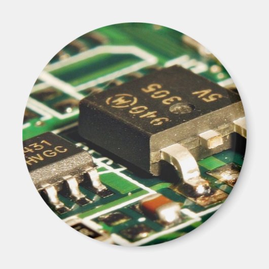 コンピュータチップ回路 マグネット (正面)