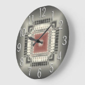 コンピュータチップ壁時計 スクエア壁時計 (傾斜)