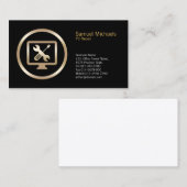 コンピュータツールアイコンPC修復名刺 名刺 (正面/裏面)