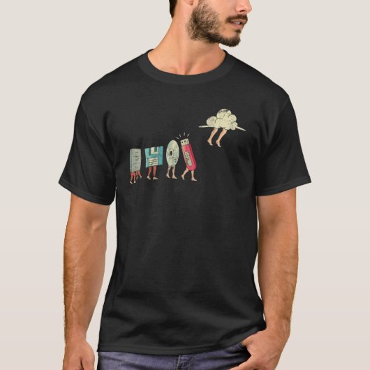 コンピュータディスクUSBソフトウェアプログラマ Tシャツ (正面)