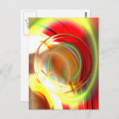 コンピュータデジタル抽象芸術絵画ズ ポストカード (正面/裏面)