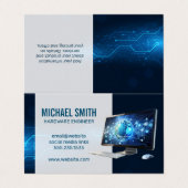 コンピュータデスクトップ | 技術モダンデジタル 名刺 (外部フラット)