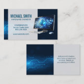 コンピュータデスクトップ | 技術モダンデジタル 名刺 (正面/裏面)