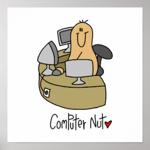 コンピュータナットのTシャツおよびギフト ポスター