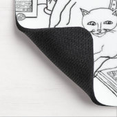 コンピュータ💻ネコ🐈 マウスパッド (コーナー)