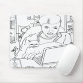コンピュータ💻ネコ🐈 マウスパッド (マウス)
