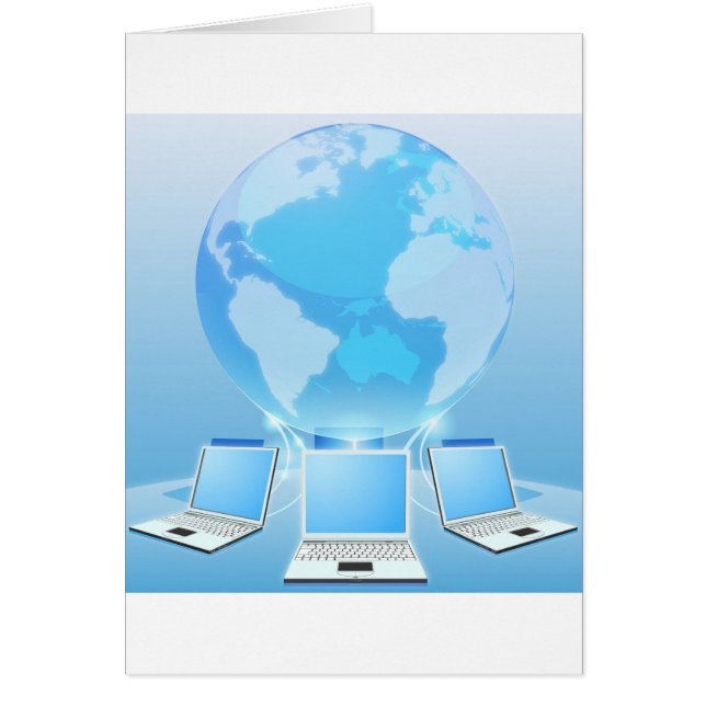 コンピュータネットワークの世界の概念 (正面)