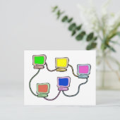 コンピュータネットワーク ポストカード (スタンド正面)