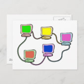 コンピュータネットワーク ポストカード (正面/裏面)