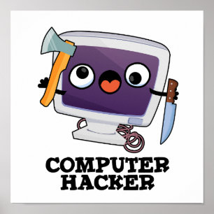 コンピュータハおもしろいッカー技術Pun ポスター