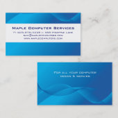 コンピュータハイテクな名刺の青 名刺 (正面/裏面)