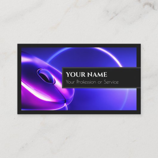 コンピュータハードウェアのスペシャリストと修理担当者 名刺 (正面)