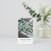 コンピュータハードウェアの専門家による回路基板ストレージ 名刺 (スタンド正面)