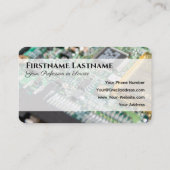 コンピュータハードウェアの専門家による回路基板ストレージ 名刺 (裏面)