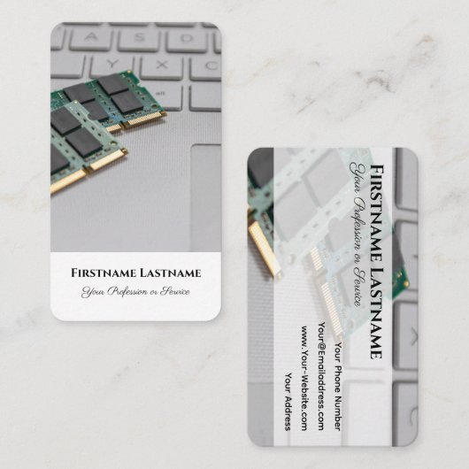 コンピュータハードウェアエキスパートのストレージソリューションの専門家 名刺 (正面/裏面)