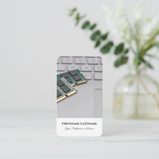 コンピュータハードウェアエキスパートのストレージソリューションの専門家 名刺 (スタンド正面)
