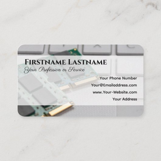 コンピュータハードウェアエキスパートのストレージソリューションの専門家 名刺 (裏面)