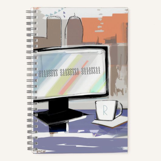 コンピュータパスワードスパイラルノートブック ノートブック (正面)