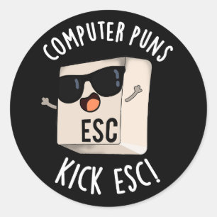 コンピュータパンキックおもしろいEscキーボードPun Dark BG ラウンドシール
