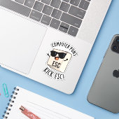 コンピュータパンキックEscキーおもしろいボードパン シール (ノートパソコンとiPhone)