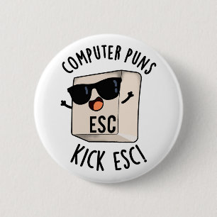 コンピュータパンキックEscキーおもしろいボードパン 缶バッジ