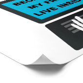 コンピュータフレンズおもしろいポスター ポスター (角)