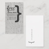 コンピュータプログラマギークくもの巣デザイナーコンピュータ 名刺 (正面/裏面)