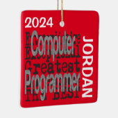 コンピュータプログラマ超並立カスタム セラミックオーナメント (右)