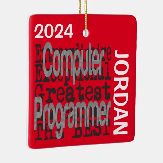 コンピュータプログラマ超並立カスタム セラミックオーナメント (右)
