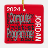 コンピュータプログラマ超並立カスタム セラミックオーナメント (正面)