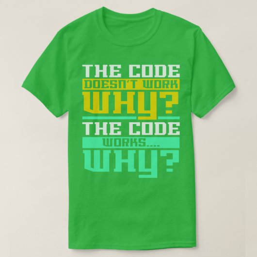 コンピュータプログラマITコーダコーディング Tシャツ (デザイン正面)