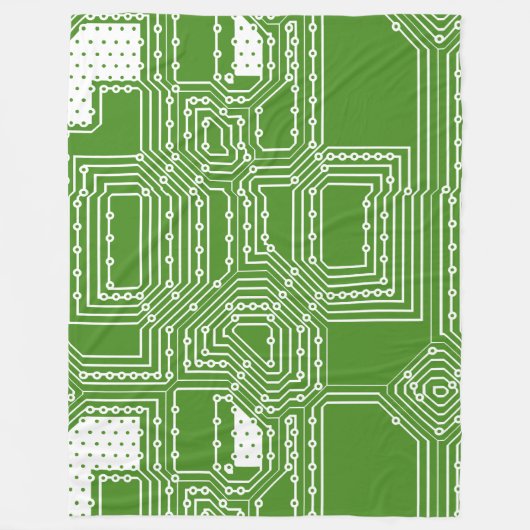 コンピュータボードパターン フリースブランケット (正面)