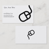 コンピュータマウス、ここのあなたの名前、 名刺 (正面/裏面)